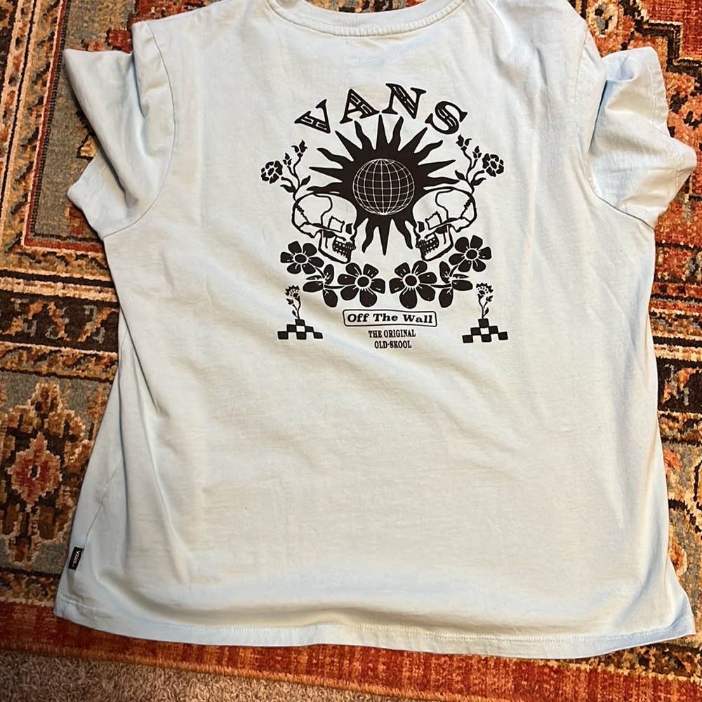 Vans Light Blue and Black Short Sleeve Tees - Picture 3 of 6